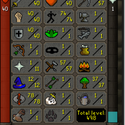 TheDang | 498 levels | 40 attack, 40 strength, 40 defence, 78 RC ,74 Agility, 57 Craft, 57 Mining, 37 Wood cutting | Hand Made Account |dc1202 0
